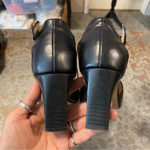 Adrienne Vittadini Shoes Heels Woman’s Leather Bootie Open Toe 7.5 ankle boots - Picture 8 of 10